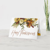 Happy Thanksgiving bloemenoogst Thanksgiving Feestdagen Kaart (Voorkant)