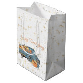 Happy Thanksgiving Blue Truck met pompoenen Medium Cadeauzakje (Achterkant Gekanteld)
