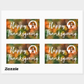 Happy Thanksgiving (bokeh herfst lampjes) Rechthoekige Sticker (Vel)
