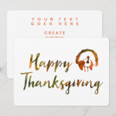 Happy Thanksgiving (bokeh turkey light) Kaart (Voorkant / Achterkant)