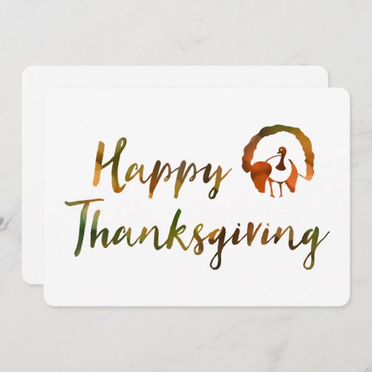 Happy Thanksgiving (bokeh turkey light) Kaart (Voorkant / Achterkant)