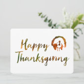 Happy Thanksgiving (bokeh turkey light) Kaart (Staand voorkant)