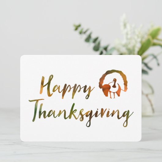 Happy Thanksgiving (bokeh turkey light) Kaart (Staand voorkant)