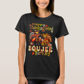 Happy Thanksgiving Boujee Turkey Leopard Boo-jee F T-shirt (Voorkant)