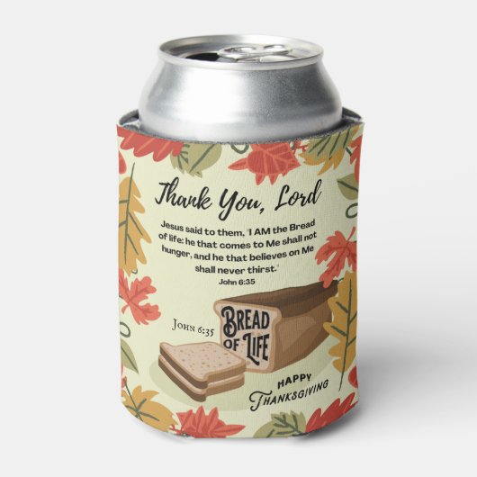 Happy Thanksgiving BREAD LIFE Monogram Blikjeskoeler (Blikje Voorkant)