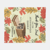 Happy Thanksgiving BREAD over het leven Familienaa Fleece Deken (Voorkant (Horizontaal))