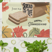 Happy Thanksgiving BREAD over het leven Familienaa Theedoek (Gevouwen)
