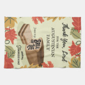 Happy Thanksgiving BREAD over het leven Familienaa Theedoek (Horizontaal)