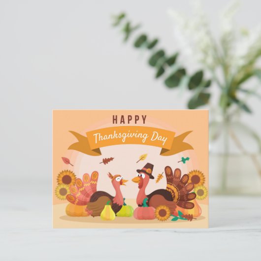 Happy Thanksgiving Briefkaart (Staand voorkant)