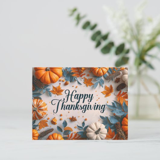 Happy Thanksgiving Briefkaart (Staand voorkant)