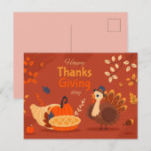 Happy Thanksgiving Briefkaart (Voorkant / Achterkant)