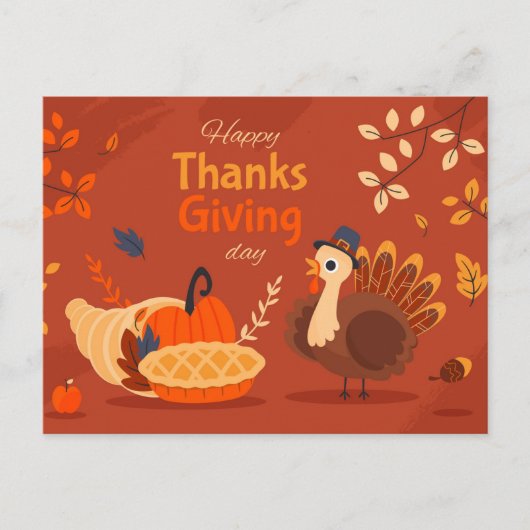 Happy Thanksgiving Briefkaart (Voorkant)