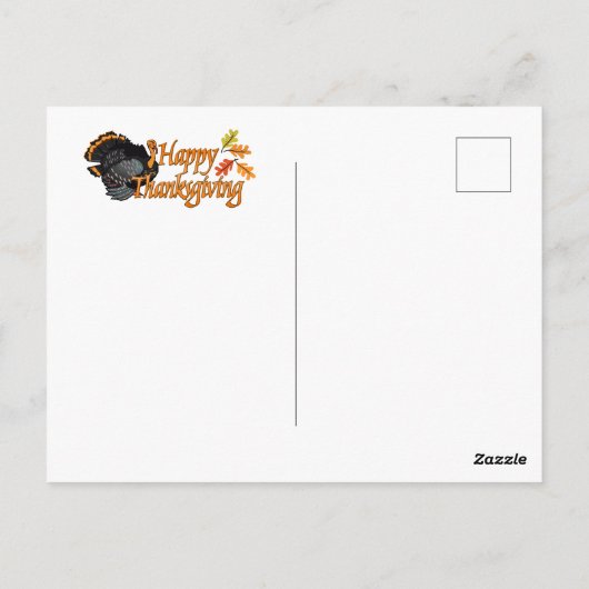 Happy Thanksgiving Briefkaart (Achterkant)