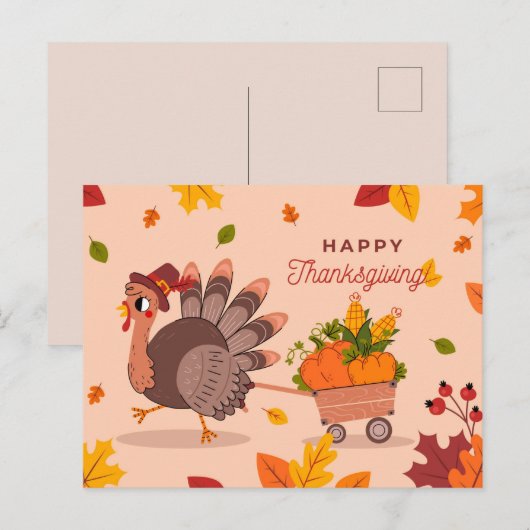 Happy Thanksgiving Briefkaart (Voorkant / Achterkant)
