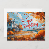 Happy Thanksgiving Briefkaart (Voorkant / Achterkant)