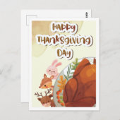 Happy Thanksgiving Briefkaart (Voorkant / Achterkant)