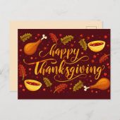 Happy Thanksgiving Briefkaart (Voorkant / Achterkant)
