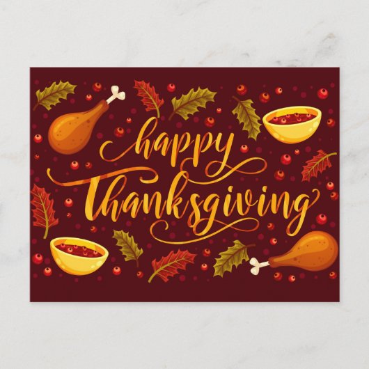 Happy Thanksgiving Briefkaart (Voorkant)