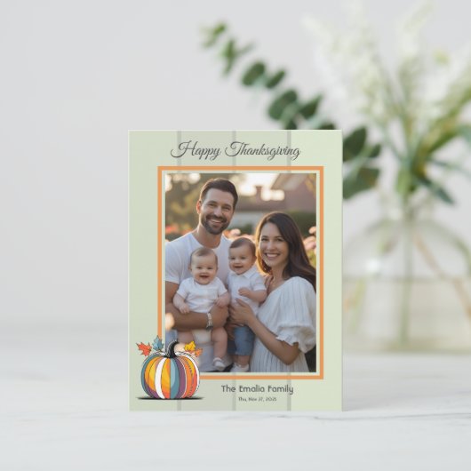 Happy Thanksgiving Briefkaart (Staand voorkant)
