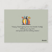 Happy Thanksgiving Briefkaart (Achterkant)