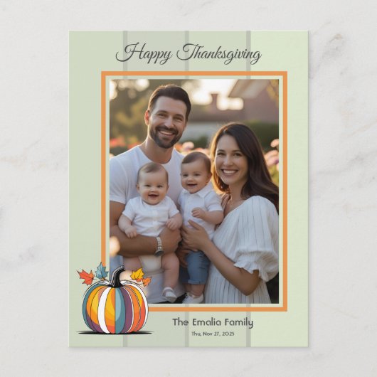 Happy Thanksgiving Briefkaart (Voorkant)