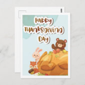 Happy Thanksgiving Briefkaart (Voorkant / Achterkant)