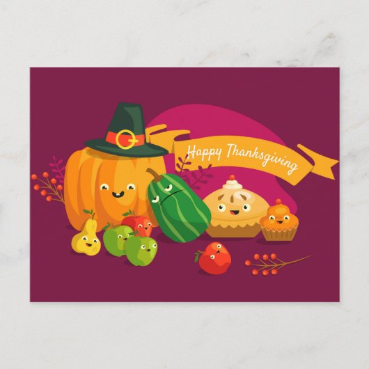 Happy Thanksgiving Briefkaart (Voorkant)