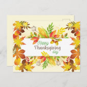 Happy Thanksgiving Briefkaart (Voorkant / Achterkant)