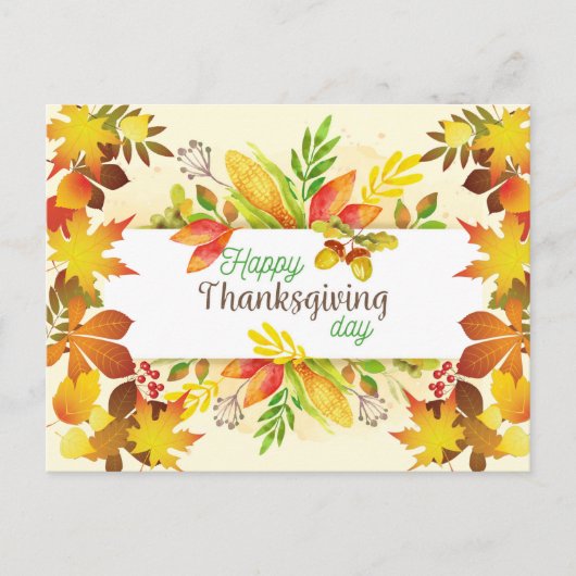 Happy Thanksgiving Briefkaart (Voorkant)