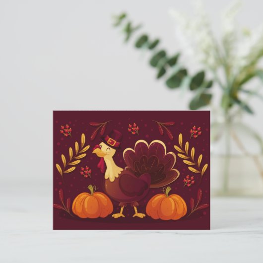 Happy Thanksgiving Briefkaart (Staand voorkant)