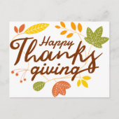 Happy Thanksgiving Briefkaart (Voorkant)