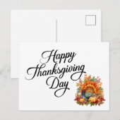 Happy Thanksgiving Briefkaart (Voorkant / Achterkant)
