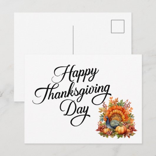 Happy Thanksgiving Briefkaart (Voorkant / Achterkant)
