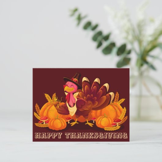 Happy Thanksgiving Briefkaart (Staand voorkant)