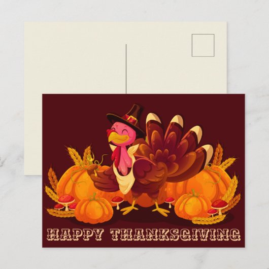 Happy Thanksgiving Briefkaart (Voorkant / Achterkant)
