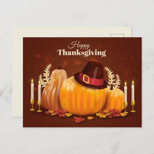 Happy Thanksgiving Briefkaart (Voorkant / Achterkant)