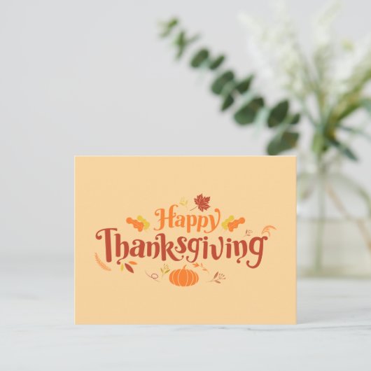 Happy Thanksgiving Briefkaart (Staand voorkant)