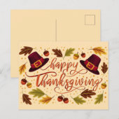 Happy Thanksgiving Briefkaart (Voorkant / Achterkant)