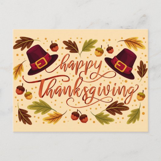 Happy Thanksgiving Briefkaart (Voorkant)