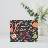 Happy Thanksgiving Briefkaart (Staand voorkant)