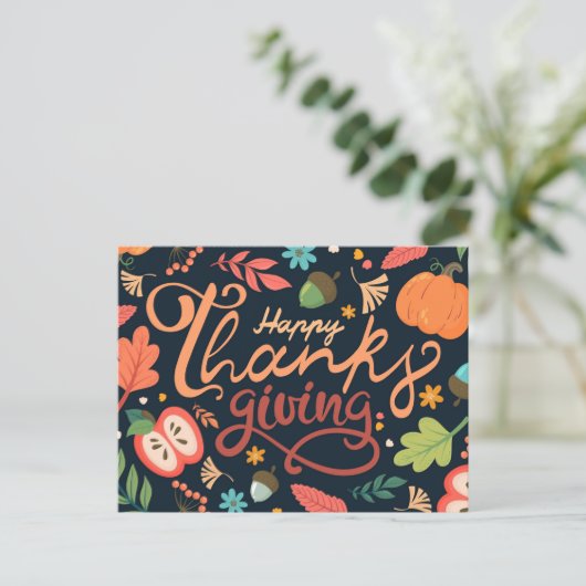 Happy Thanksgiving Briefkaart (Staand voorkant)