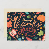 Happy Thanksgiving Briefkaart (Voorkant / Achterkant)