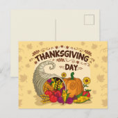 Happy Thanksgiving Briefkaart (Voorkant / Achterkant)