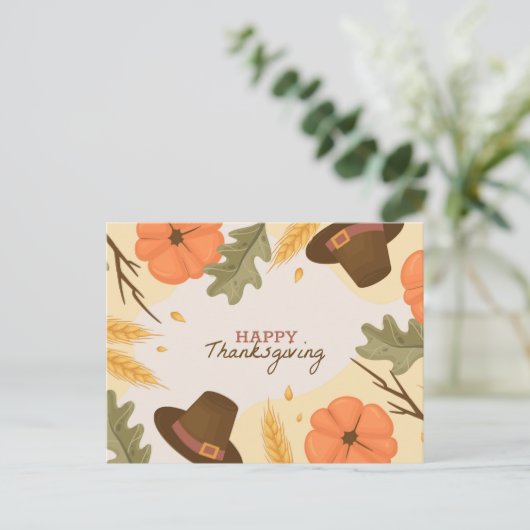 Happy Thanksgiving Briefkaart (Staand voorkant)