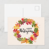 Happy Thanksgiving Briefkaart (Voorkant / Achterkant)