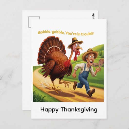 Happy Thanksgiving Briefkaart (Voorkant / Achterkant)