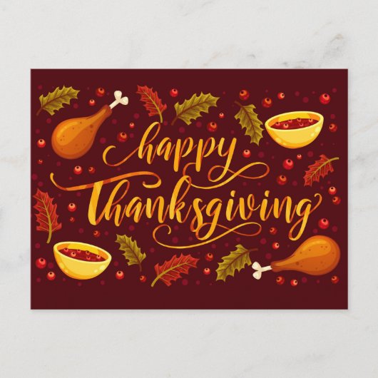 Happy Thanksgiving Briefkaart (Voorkant)