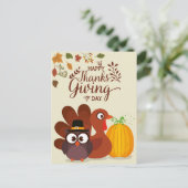Happy Thanksgiving Briefkaart (Staand voorkant)
