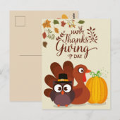 Happy Thanksgiving Briefkaart (Voorkant / Achterkant)