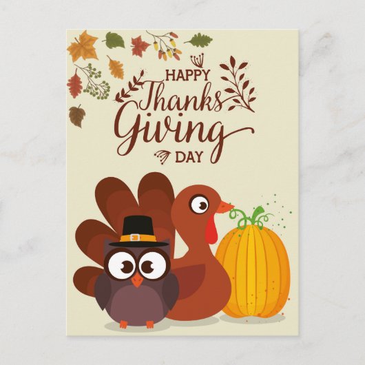 Happy Thanksgiving Briefkaart (Voorkant)